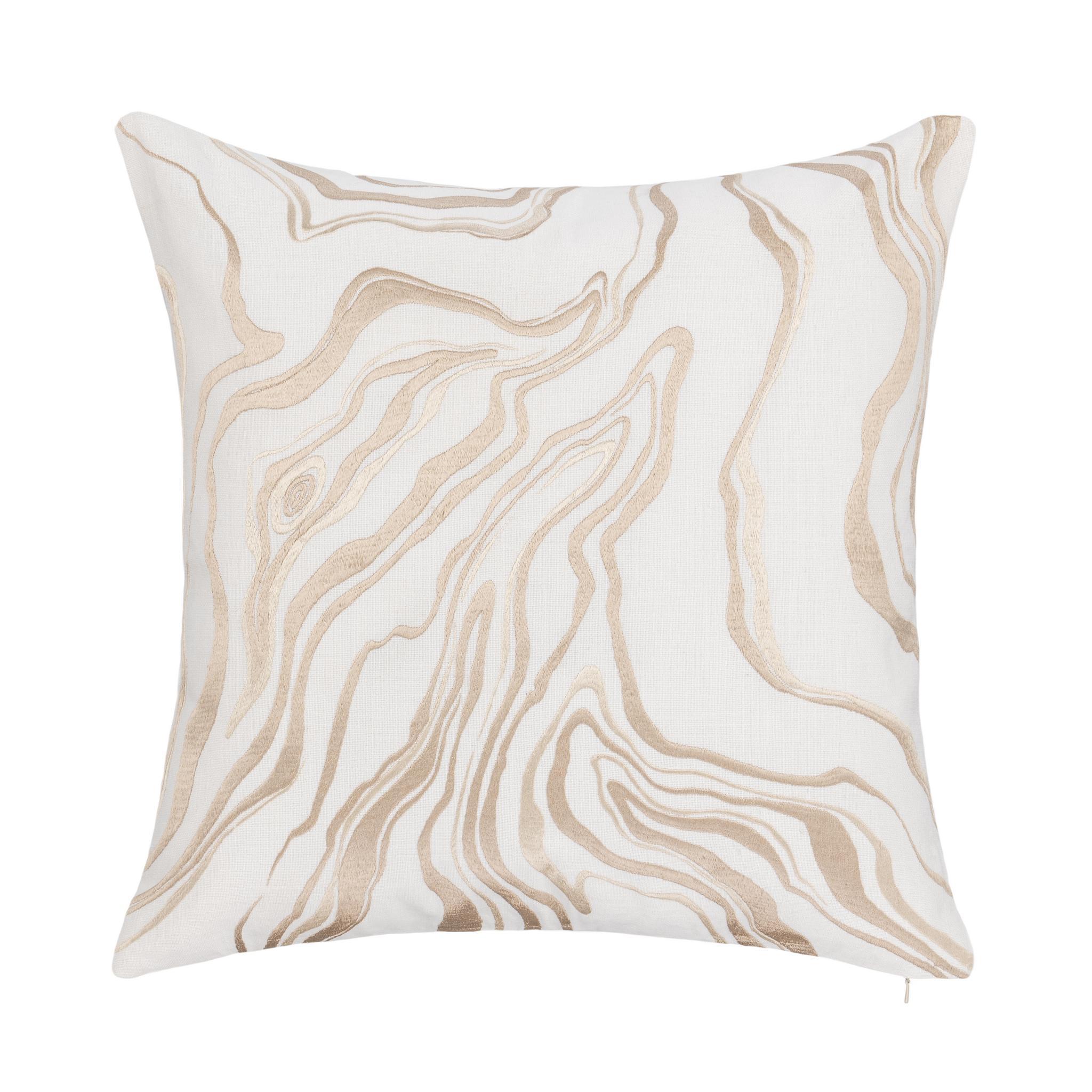 Tranquil Coasts - 22" x 22" Drift Pillow - Ivory / Natural