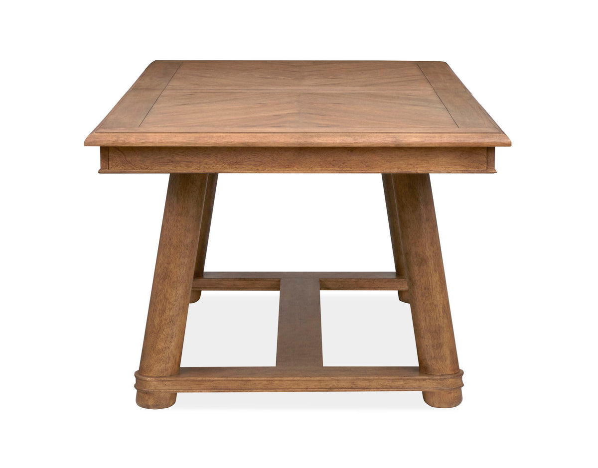 Woodward - Trestle Extendable Dining Table - Dark Clove