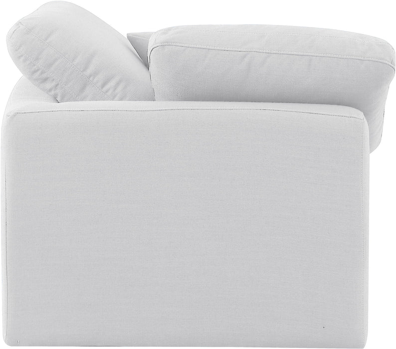 Indulge - Linen Corner Chair - White