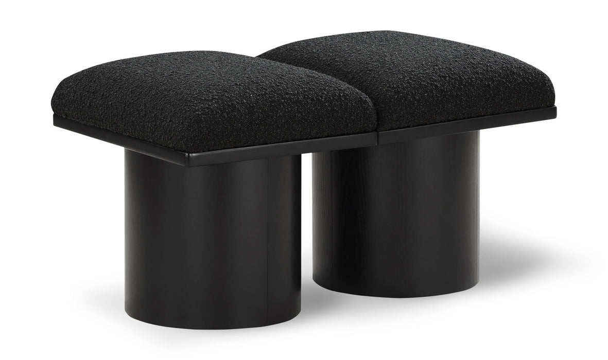 Pavilion - 2 Piece Modular Bench With Black Base