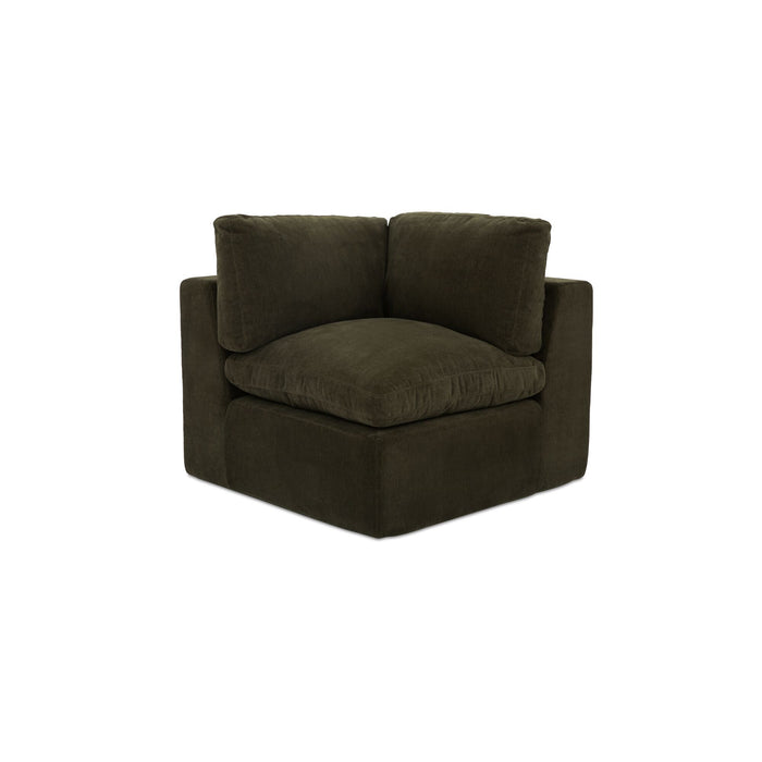 Cates - Corner Chair - Dark Green