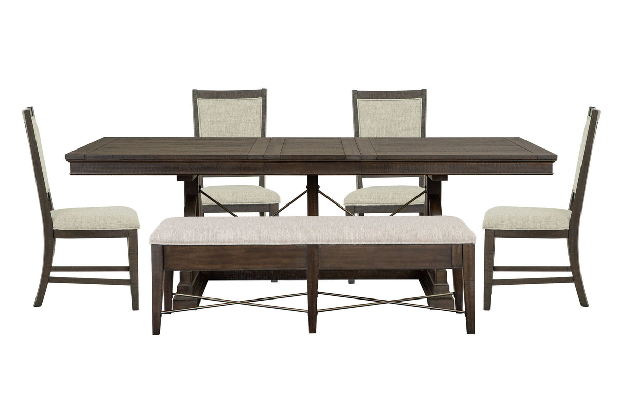 Westley Falls - Extendable Trestle Dining Table Set