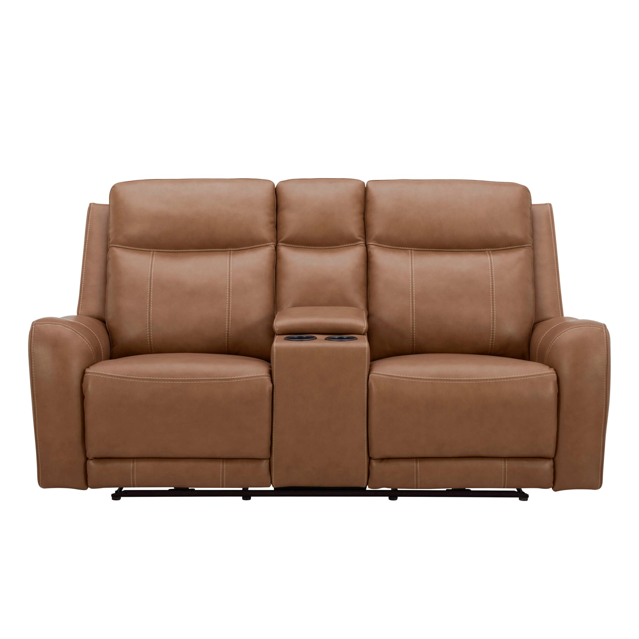 Haywood - Power Reclining Console Loveseat - Butternut