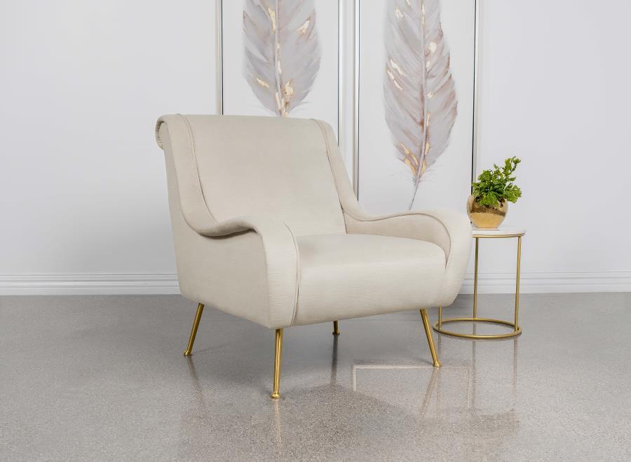 Ricci - Upholstered Saddle Arm Accent Chair