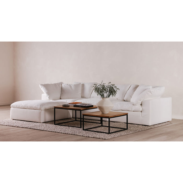 Clay - Livesmart Fabric Lounge Modular Sectional - Cream