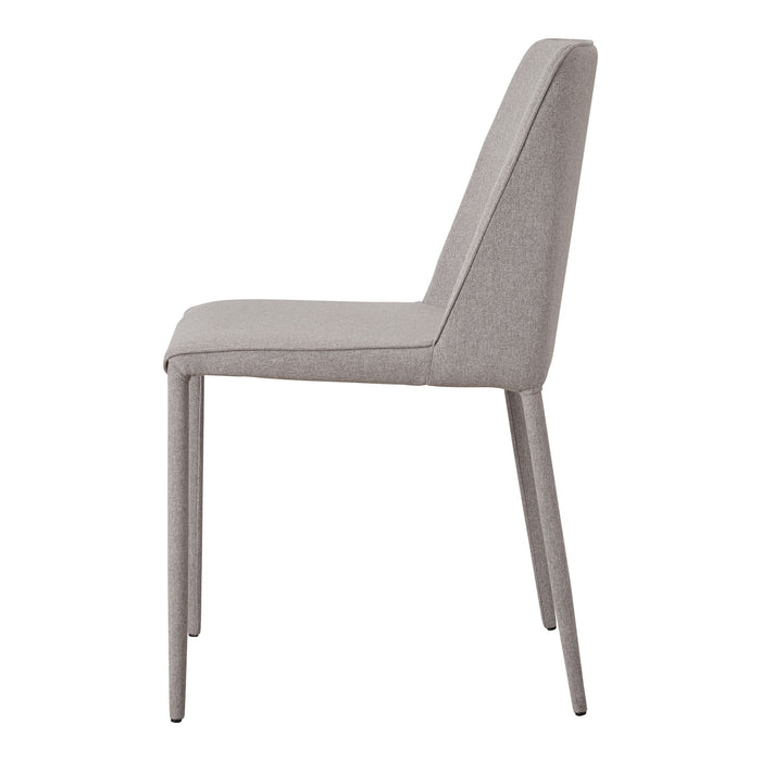 Nora - Fabric Dining Dining Chair (Set of 2) - Light Gray