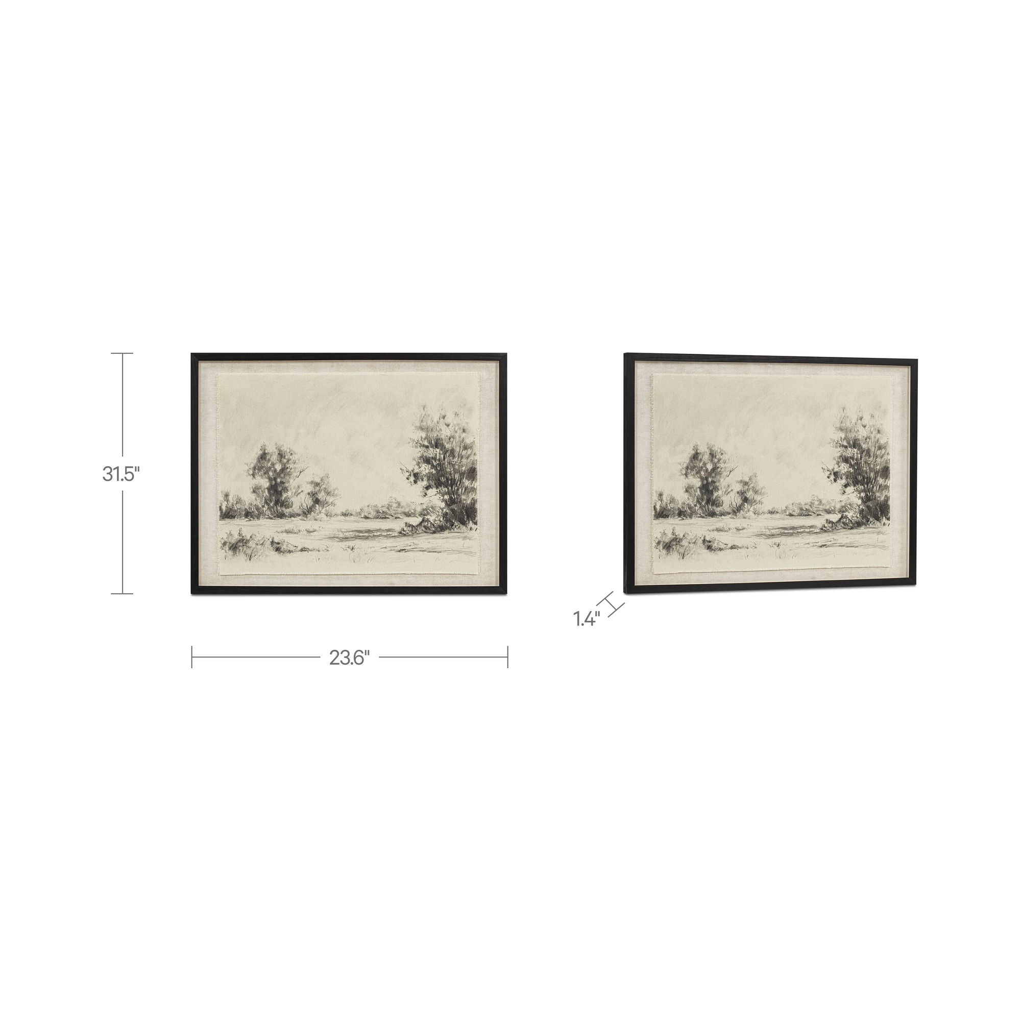 Briar - Framed Print On Linen - Multicolor