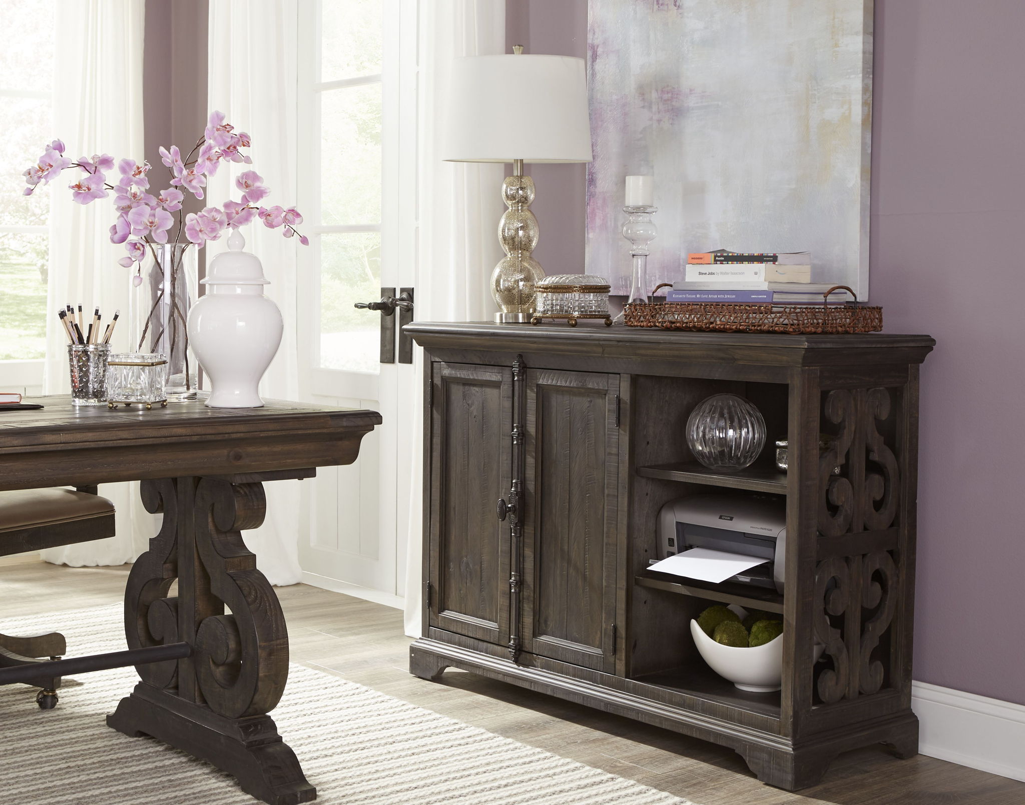 Bellamy - Writing Desk - Peppercorn