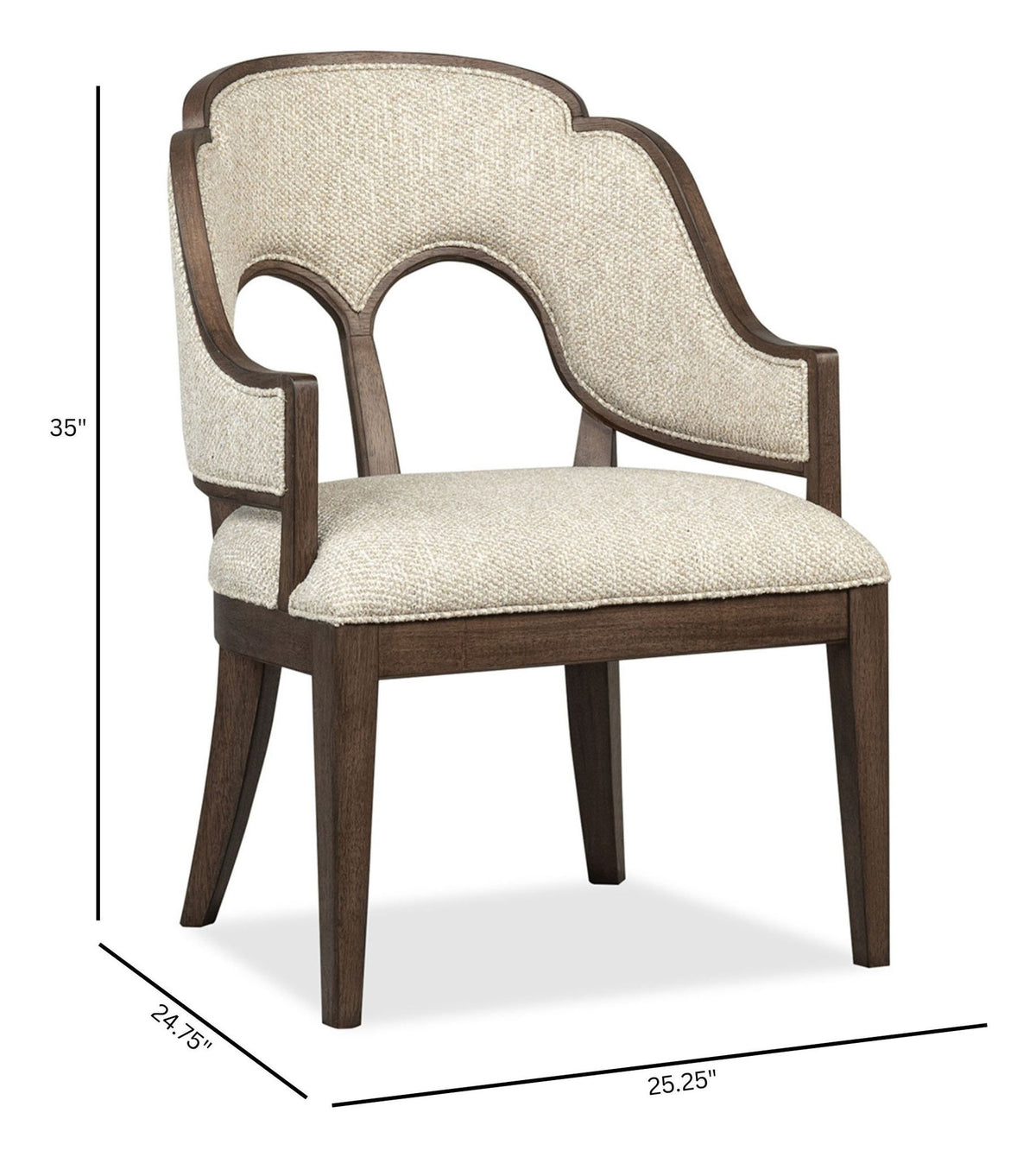 Jubilee - Upholstered Arm Chair (Set of 2) - Brown / White