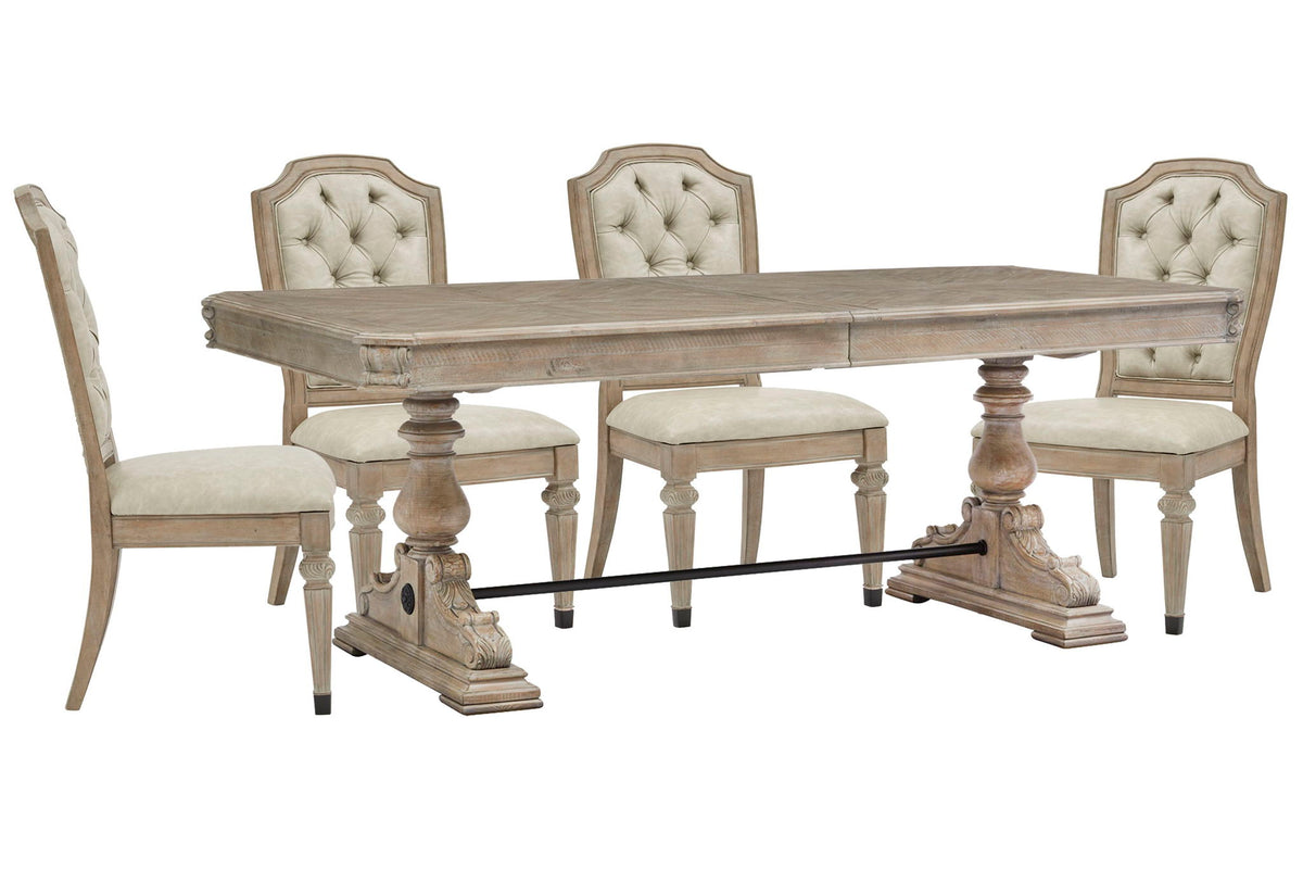 Marisol - Extendable Trestle Dining Table Set