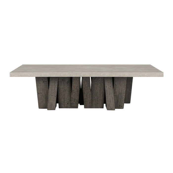 Simone - Solid Wood Rectangle Coffee Table - Gray