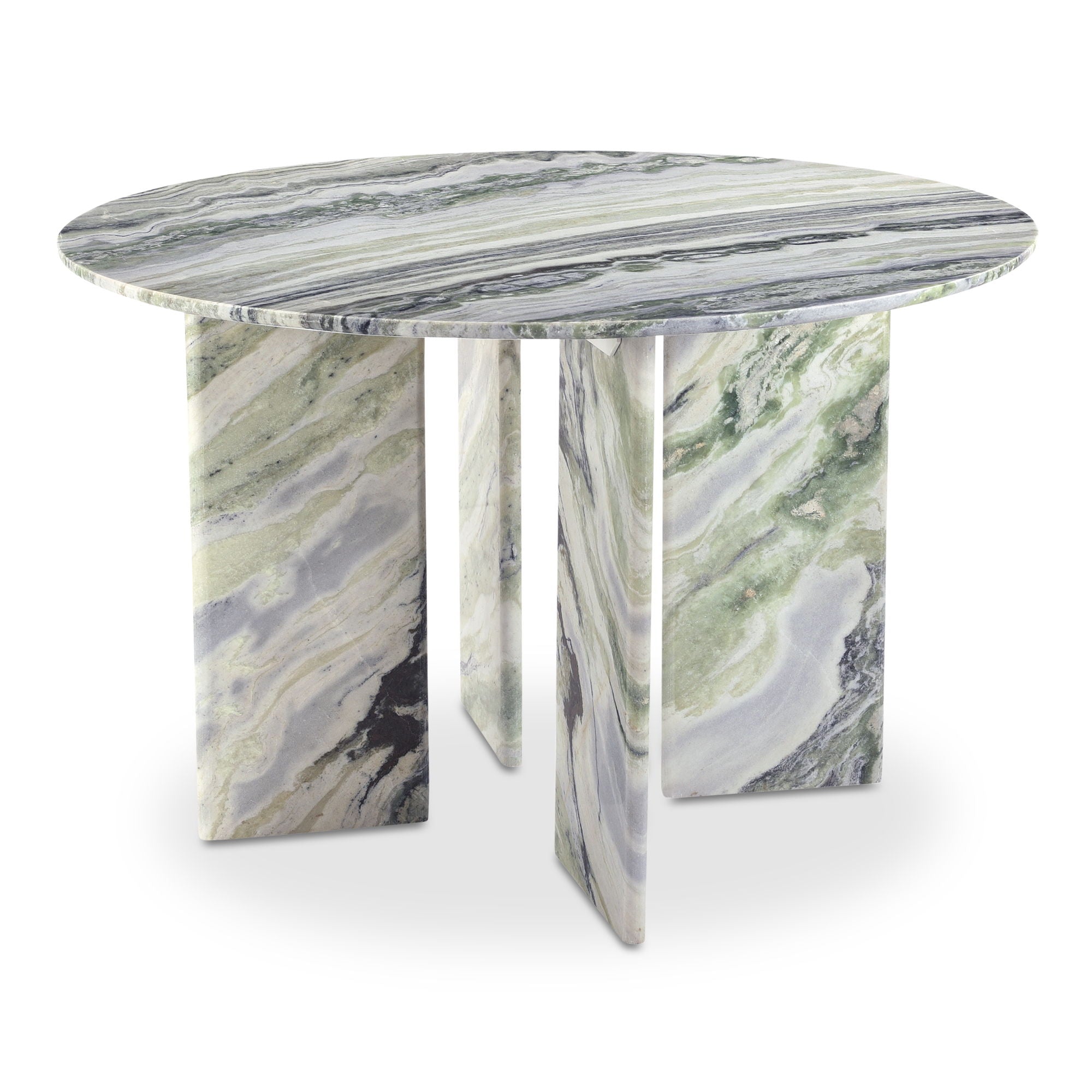 Celia - Round Dining Table - Green / Gray