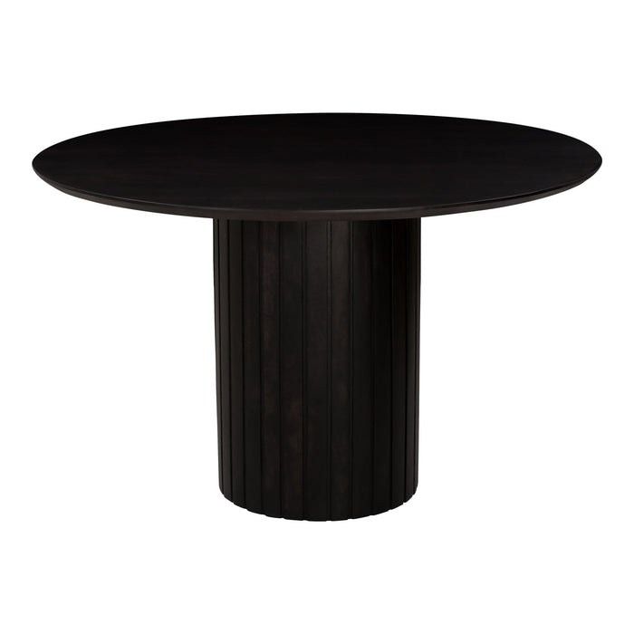 Povera - Acacia Wood Round Dining Table - Black