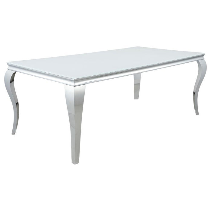 Carone - Rectangular Glass Top Dining Table