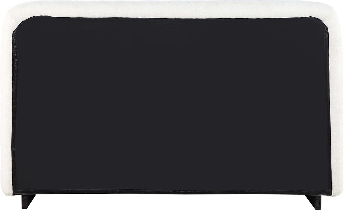 Rigby - Linen Bed With Natural Base