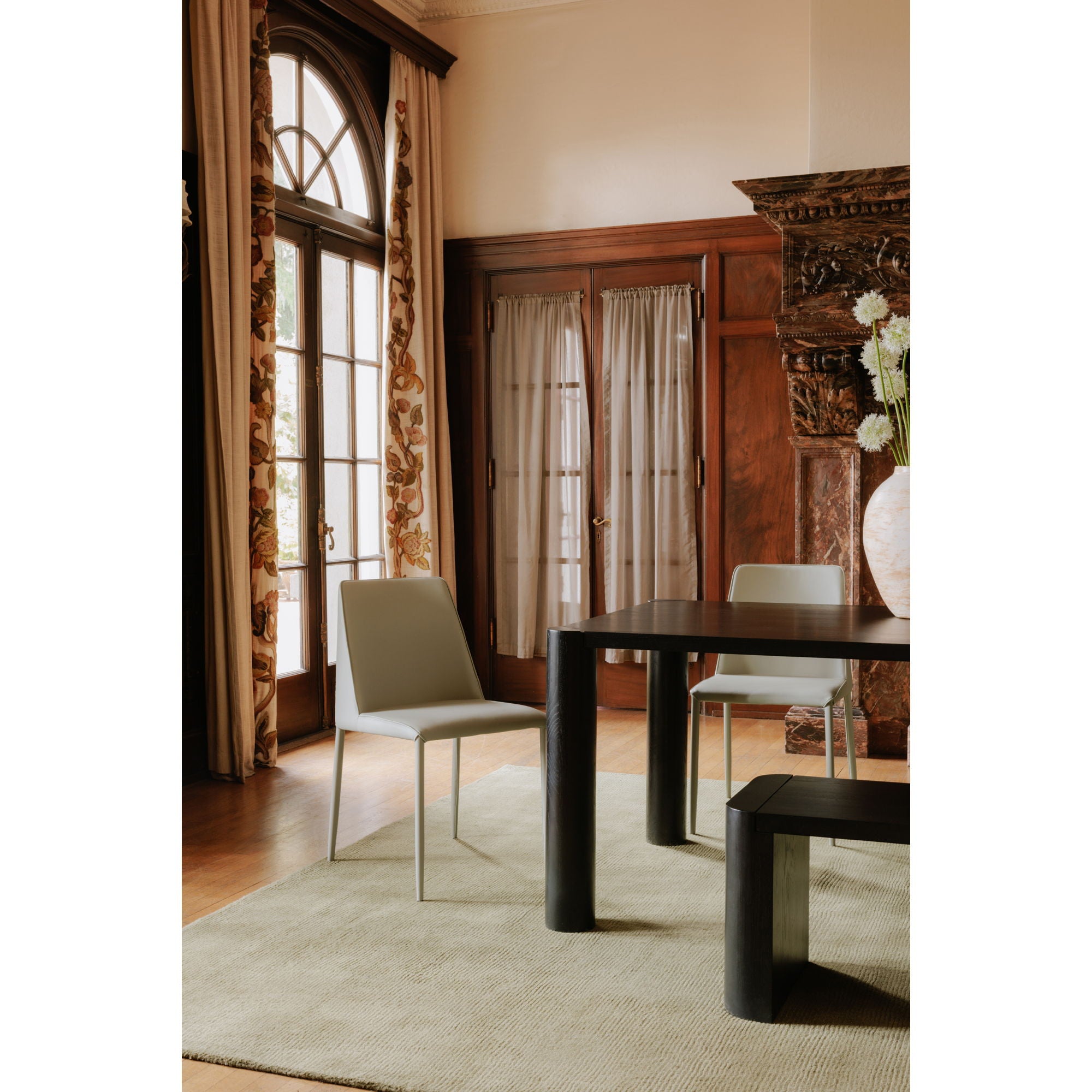 Post - Small Dining Table - Black Oak