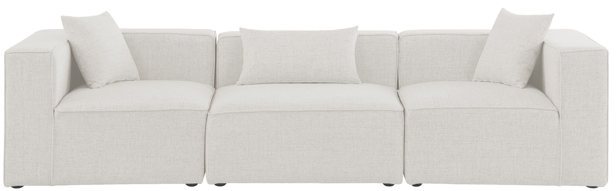 Cube - Linen Modular 3 Seat Sofa