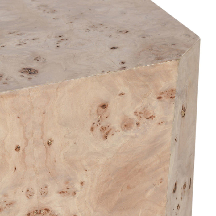 Avena - Burl Wood Square End Table - Natural