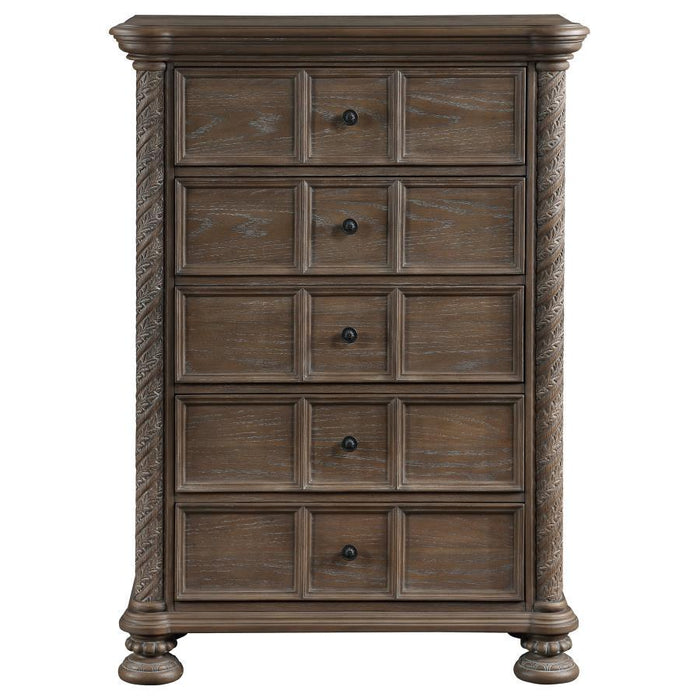 Emmett - 5-Drawer Bedroom Chest - Walnut