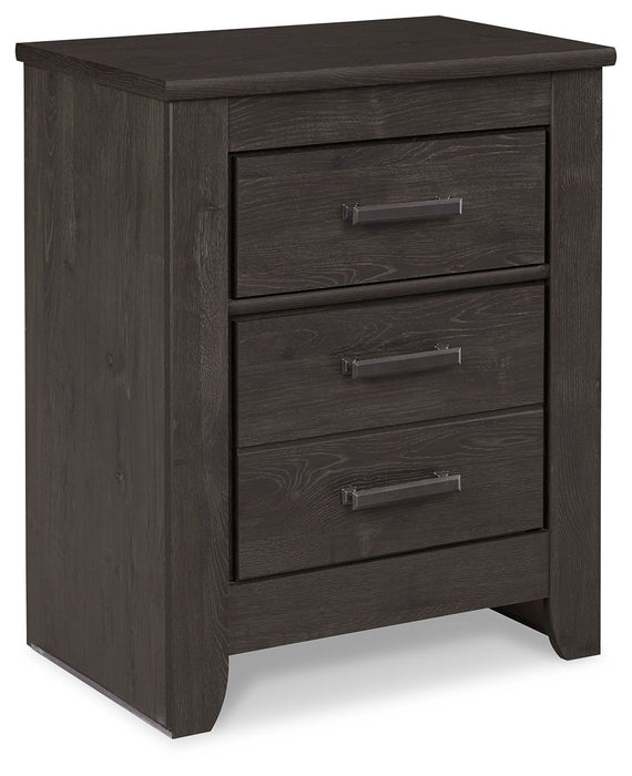 Brinxton - Two Drawer Night Stand - Charcoal