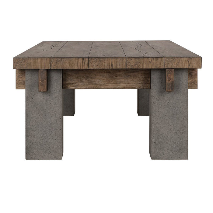 Dallas - Solid Wood Rectangle Coffee Table - Brown