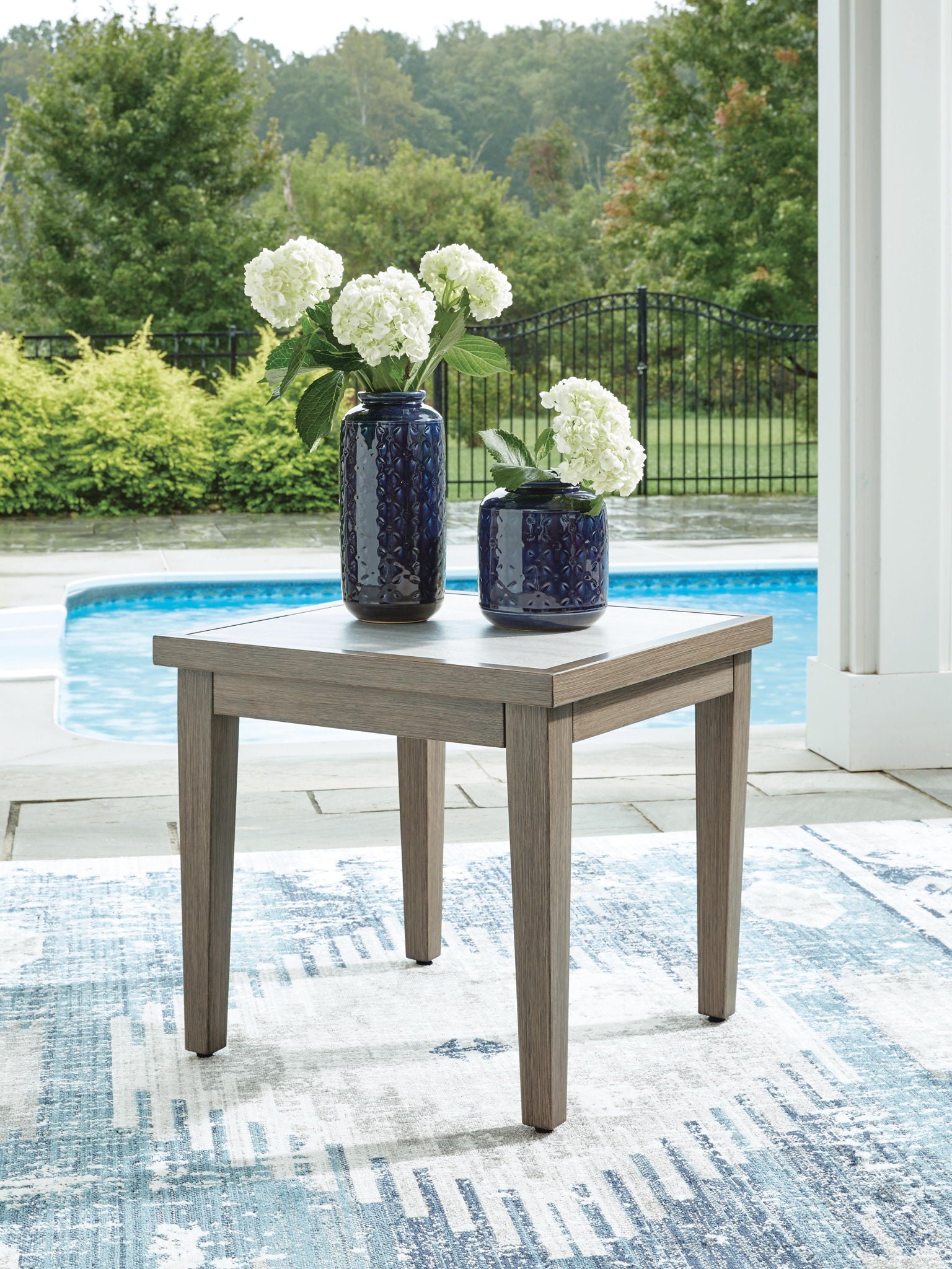Rainier Ranch - Square End Table - Brown / Beige