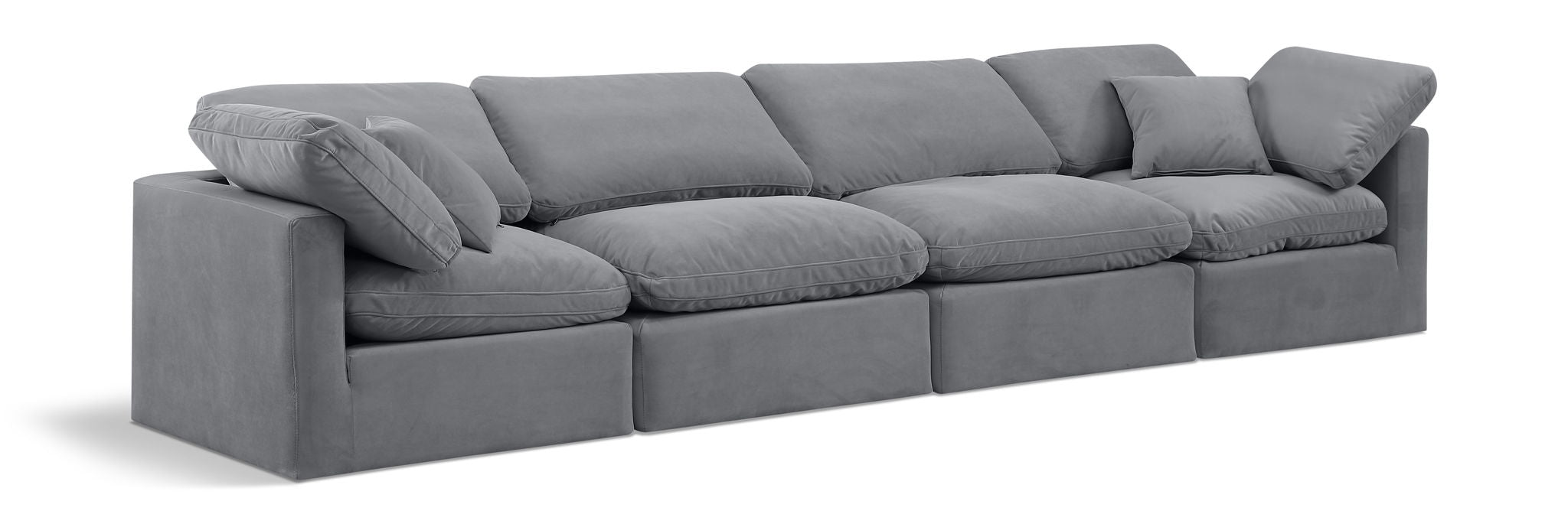 Indulge - Velvet 4 Seat Modular Sofa