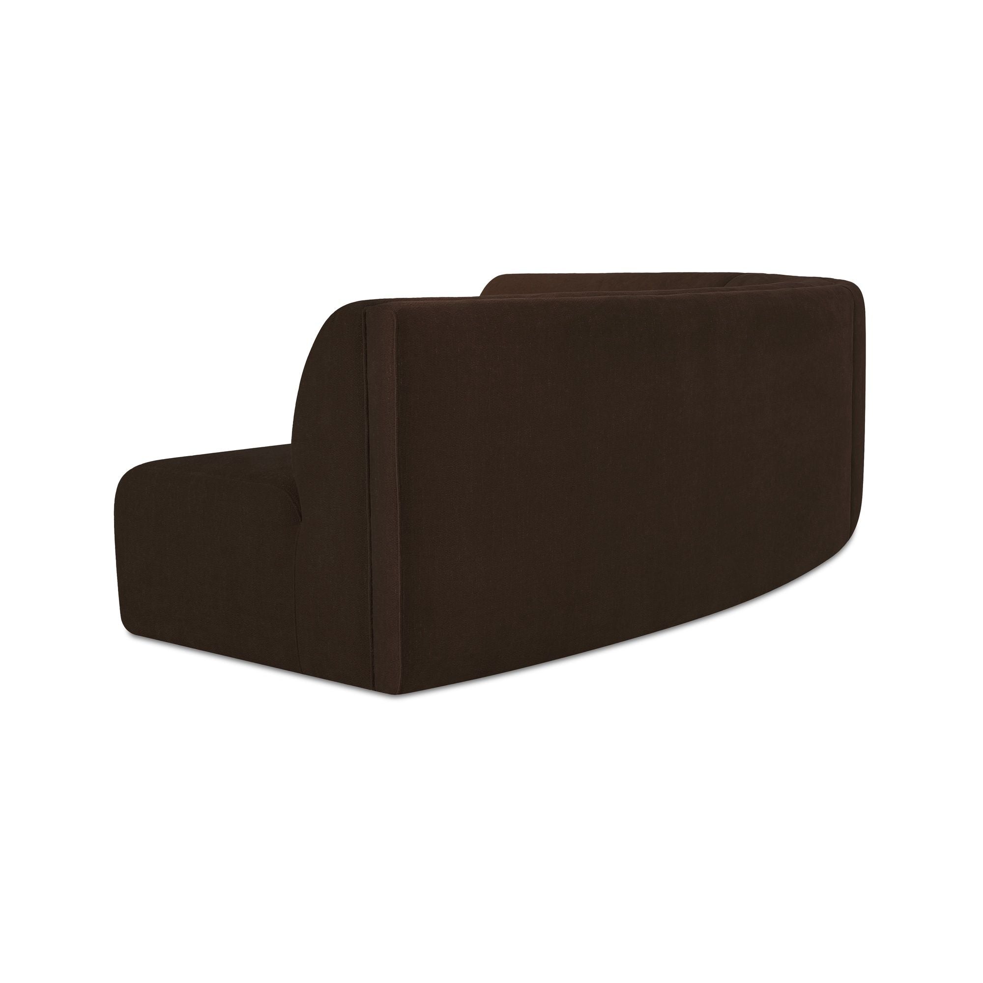 Naomi - 3 Piece Concave Modular Sectional - Dark Brown