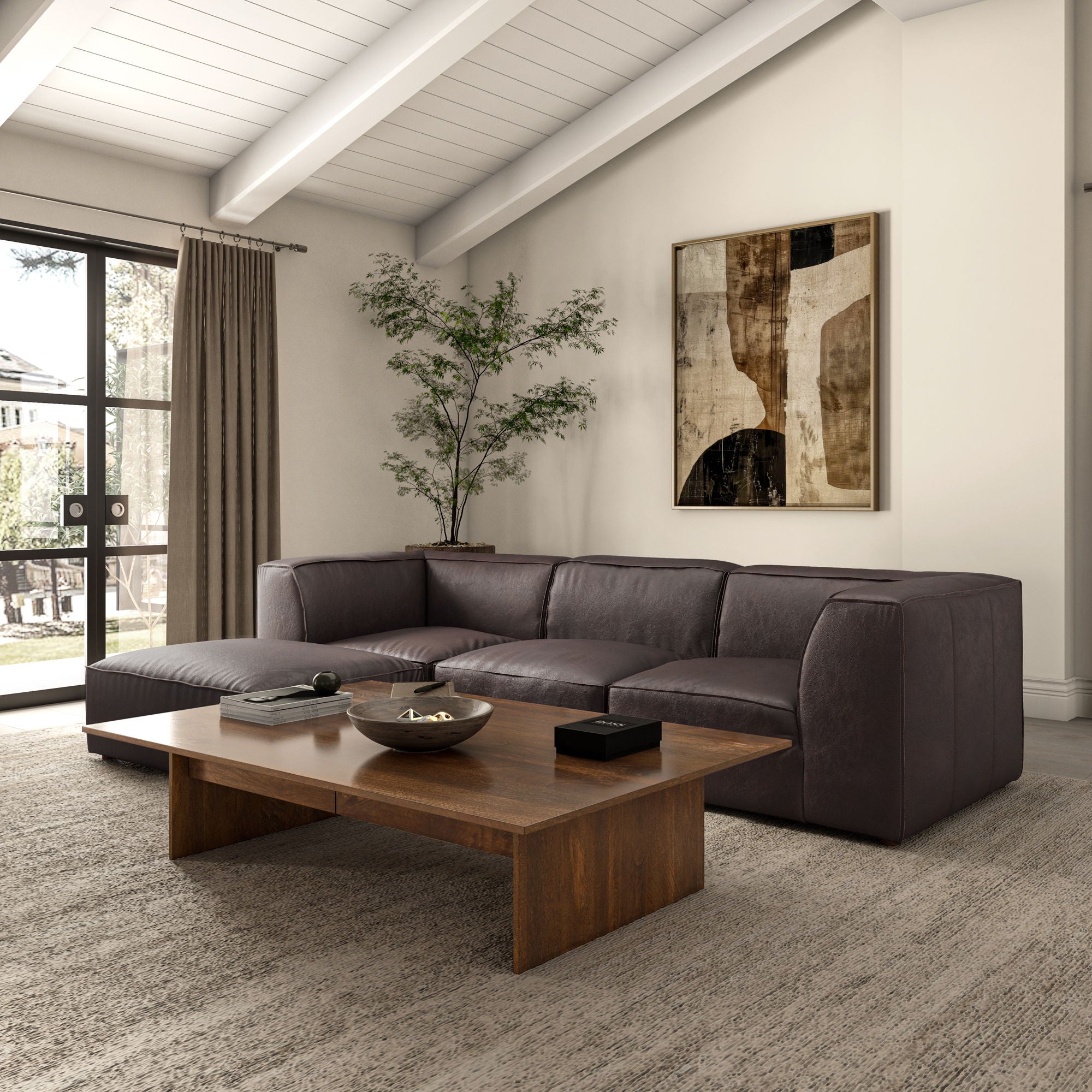 Form - Ottoman - Espresso Brown
