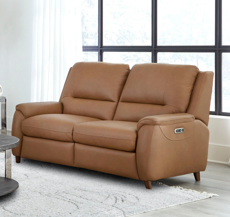 Austin - Power Reclining Loveseat P2 - Caramel Cream