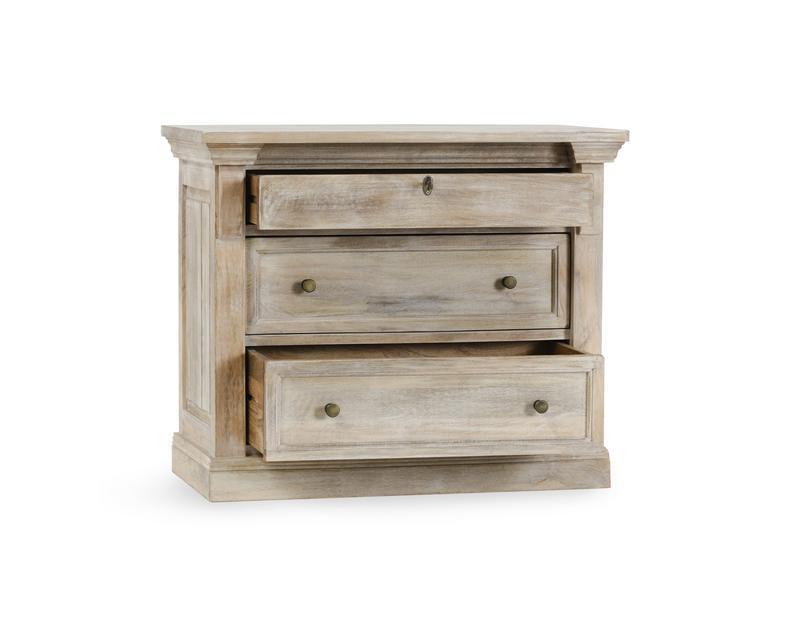 Adelaide - 3 Drawer Nightstand - Natural White Wash