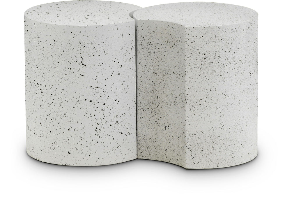 Dimple - 2 Piece Modular End Table - Terazzo Finish