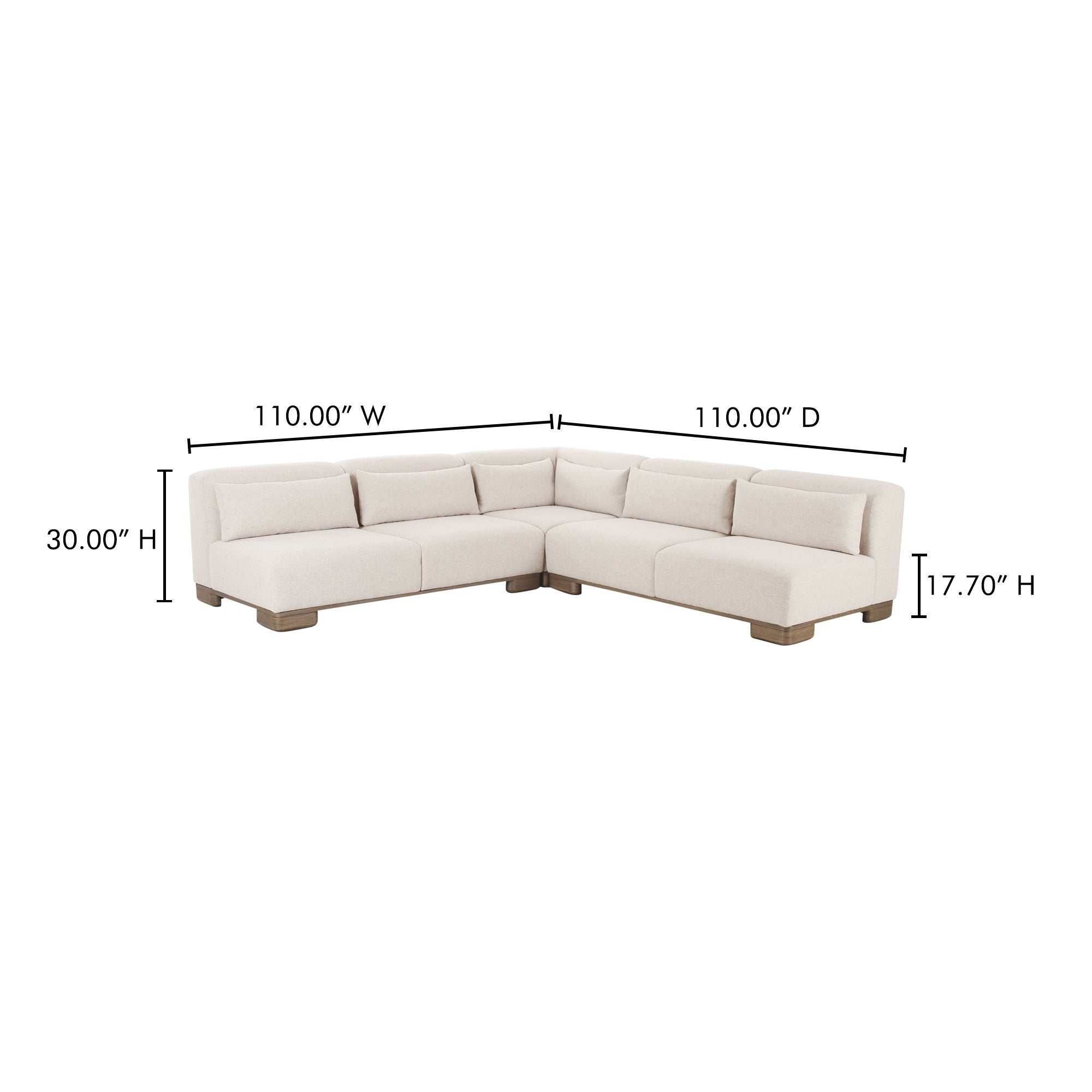 June - Corner Modular Sectional - Oatmeal