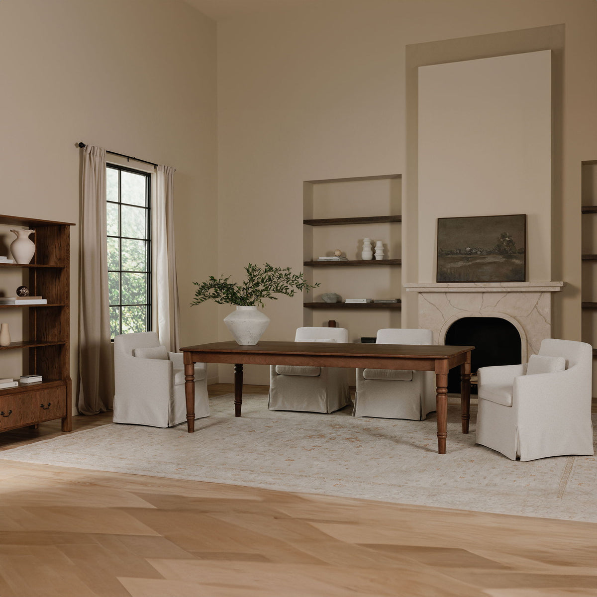 Lydia - Slipcover Dining Chair - Beige