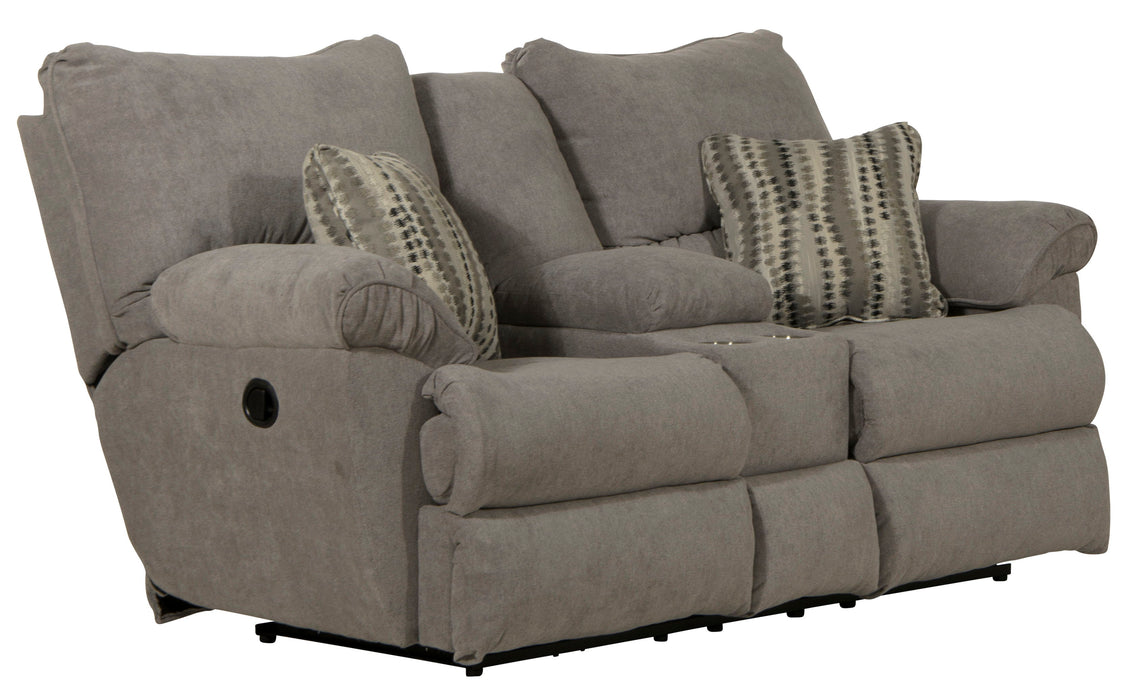 Sadler - Lay Flat Reclining Console Loveseat