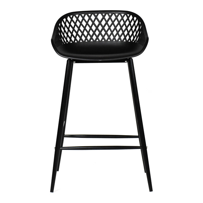 Piazza - Outdoor Counter Stool (Set of 2) - Black