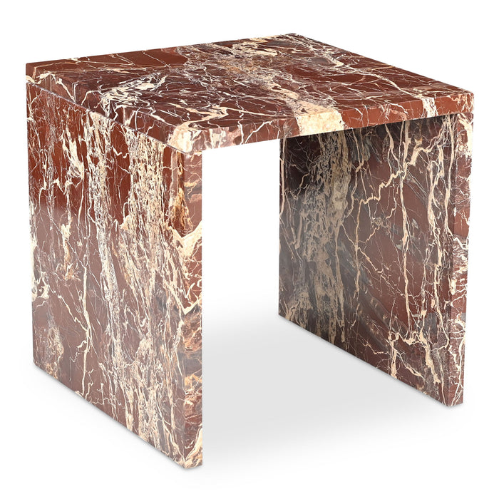 Rosa - Accent Table - Rosso Levanto Marble