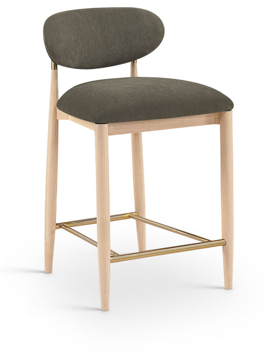Riccio - Fabric Stool - Natural Frame