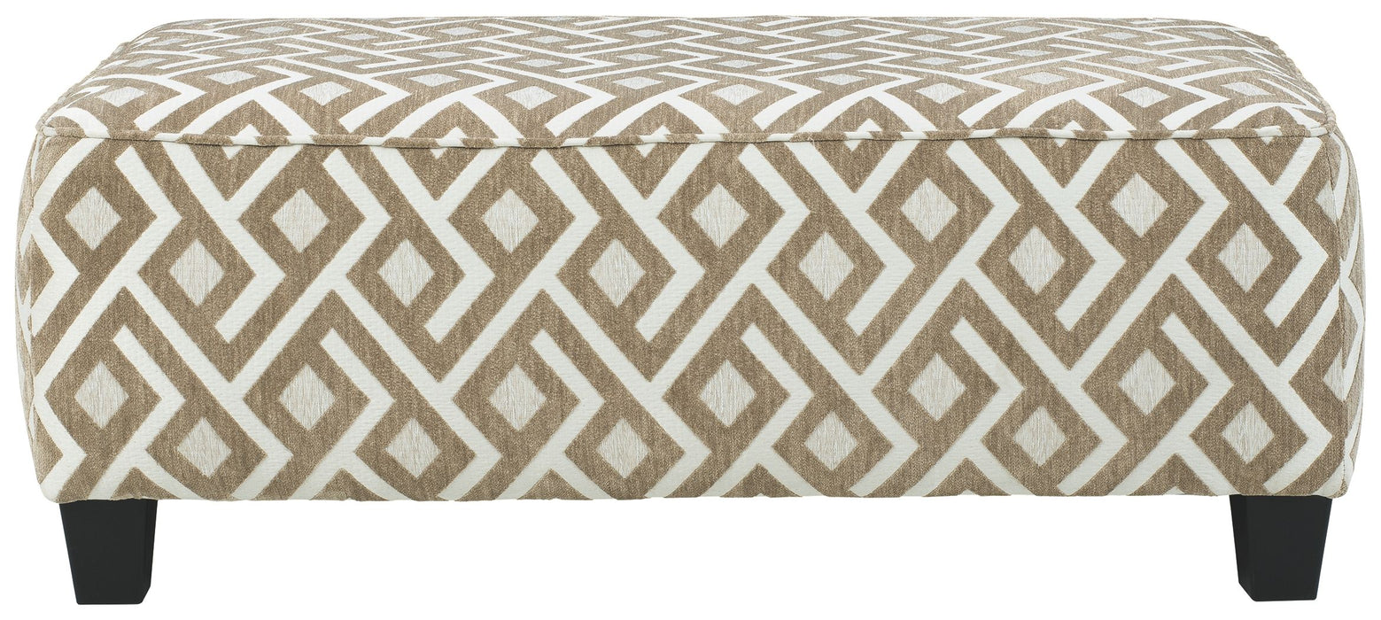 Dovemont - Oversized Accent Ottoman - Putty