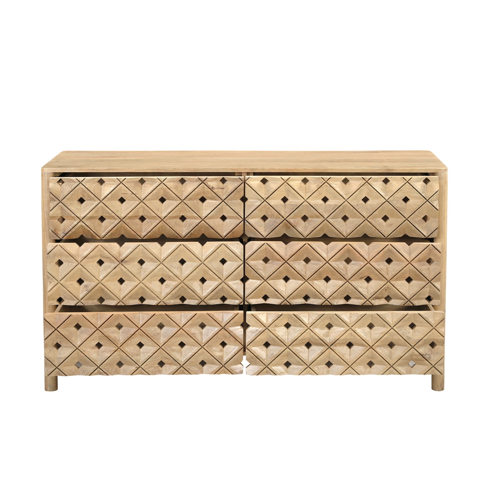 Fulton - 6 Drawer Dresser - Natural