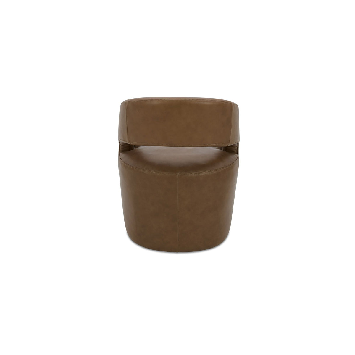Barrow - Rolling Dining Chair Leather - Tan