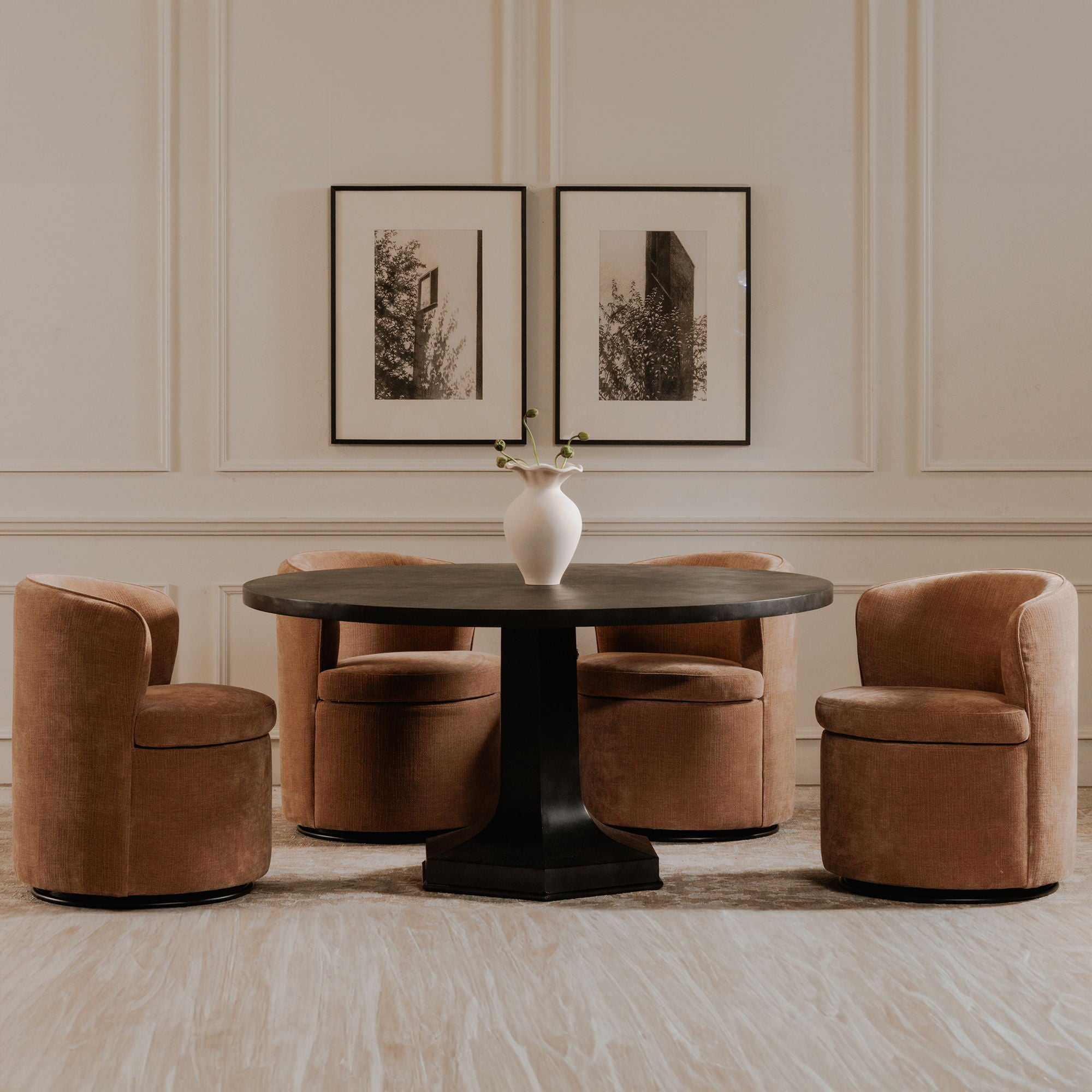 Dane - Swivel Chair - Heritage Pink
