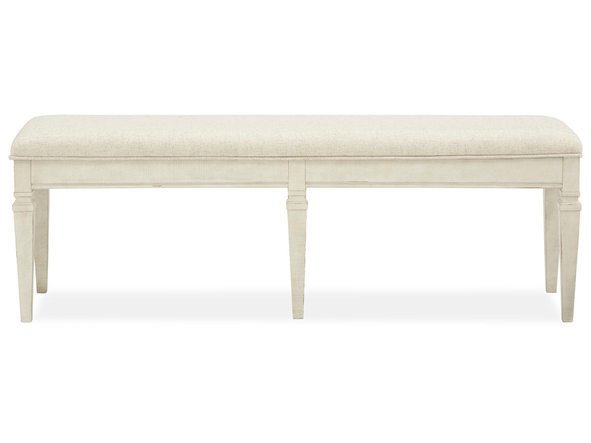 Newport - Bench With Upholstered Seat - Alabaster