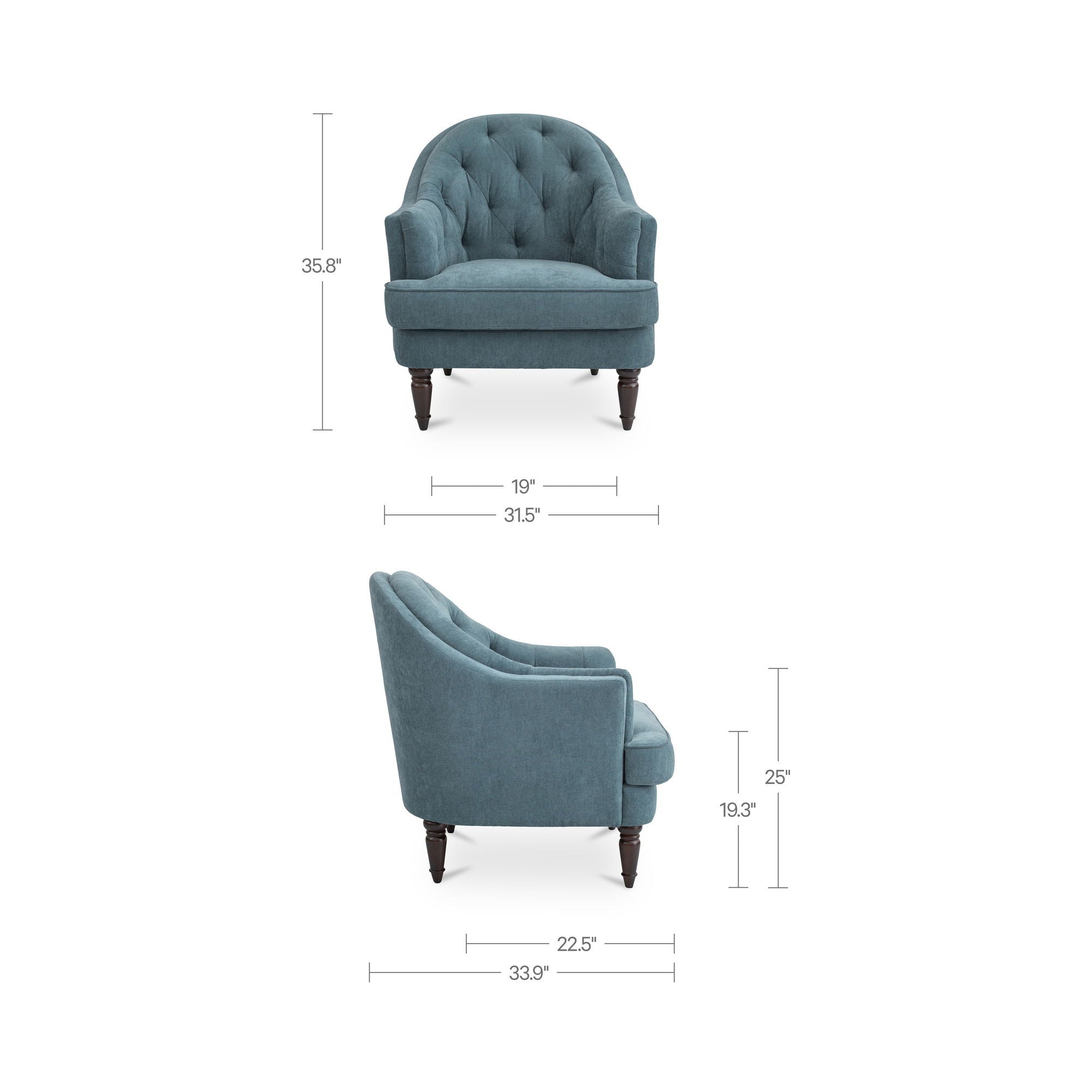 Pandora - Accent Chair - Light Blue