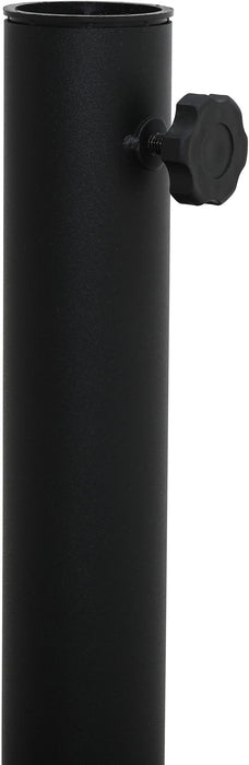 Fiji - Aluminum Patio Umbrella With Square Black And White Base