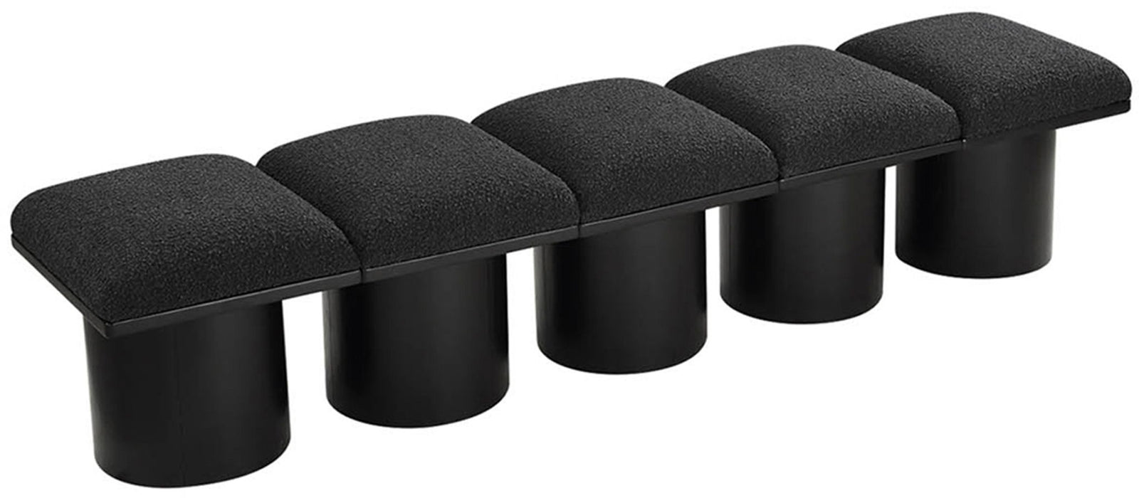 Pavilion - 5 Piece Modular Bench With Black Base
