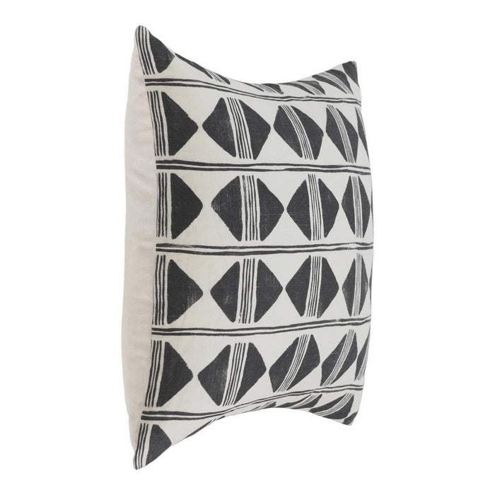 Radiant Oasis - 22" x 22" Nubia Pillow - Black / White
