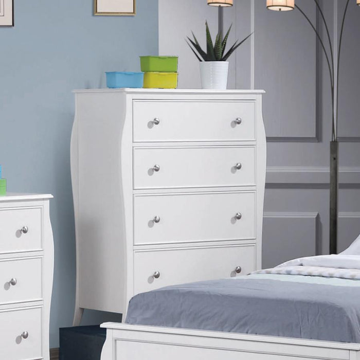 Dominique - 4-Drawer Bedroom Chest - Cream White