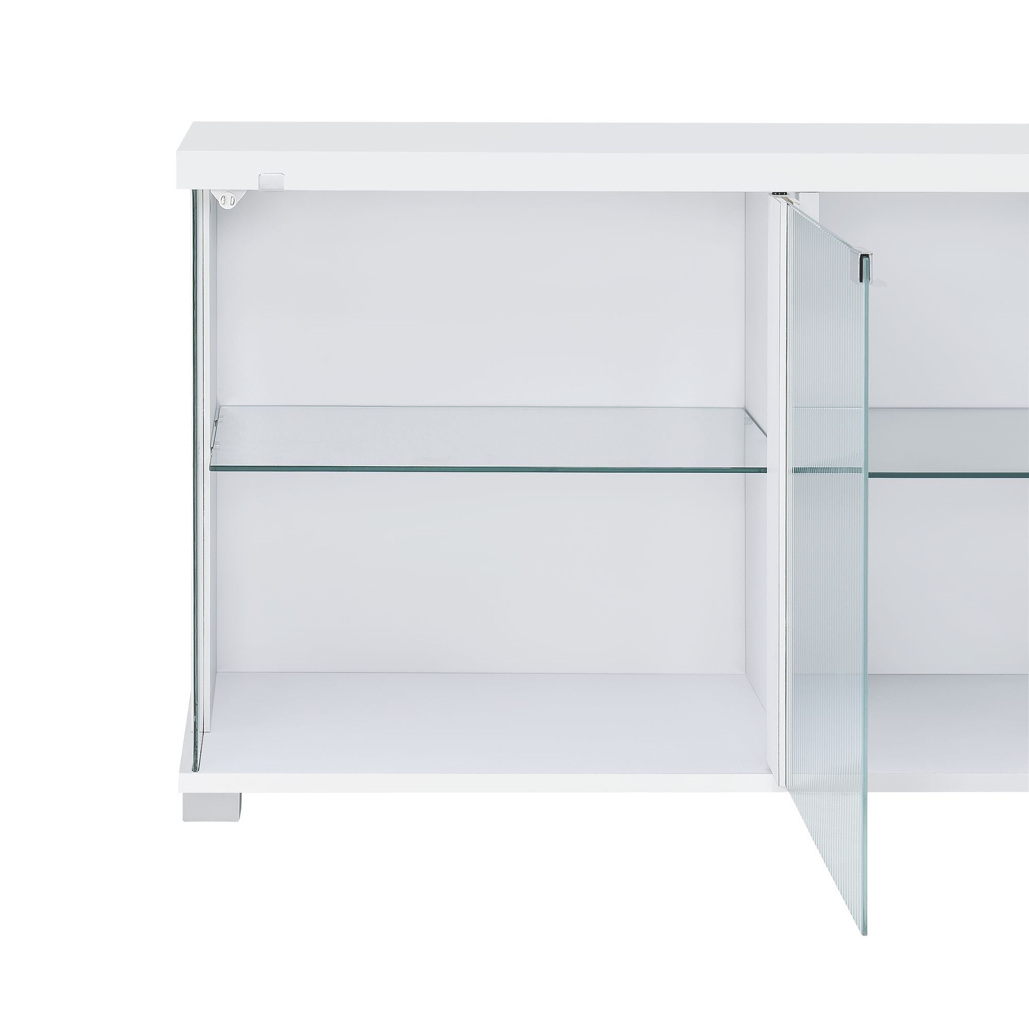 Chandra - 70" TV Stand With LED - Glossy White
