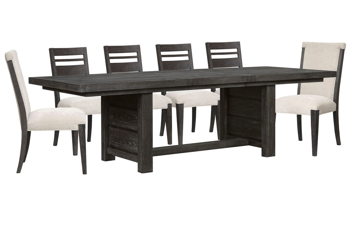 Plum Creek - 7 Piece Extendable Trestle Dining Table Set